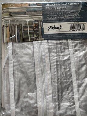 Richards Clearly Organized Hanging Closet Organizer Clear Zipper Storage